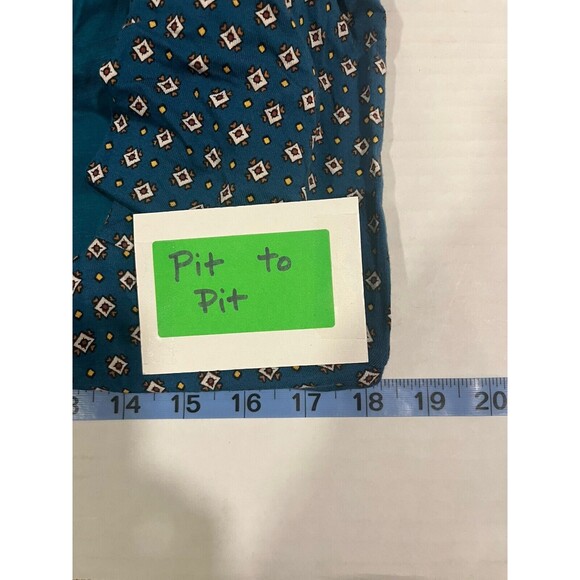 Maeve Anthropologie Teal Gold Border Print Knit Dress Sz M Hippie Boho Western - Picture 8 of 12